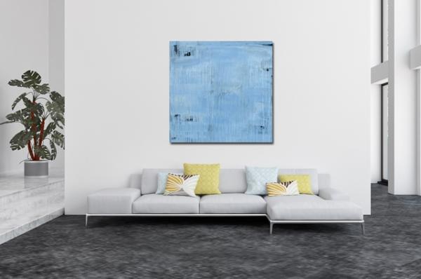 Great work of art blue gray black white - abstract 1342